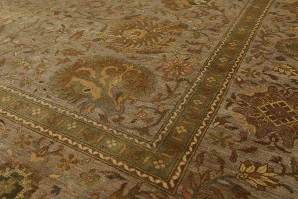 8' x 9'10" Hand Knotted 100% Wool Traditional 250 KPSI Oriental Area Rug Taupe