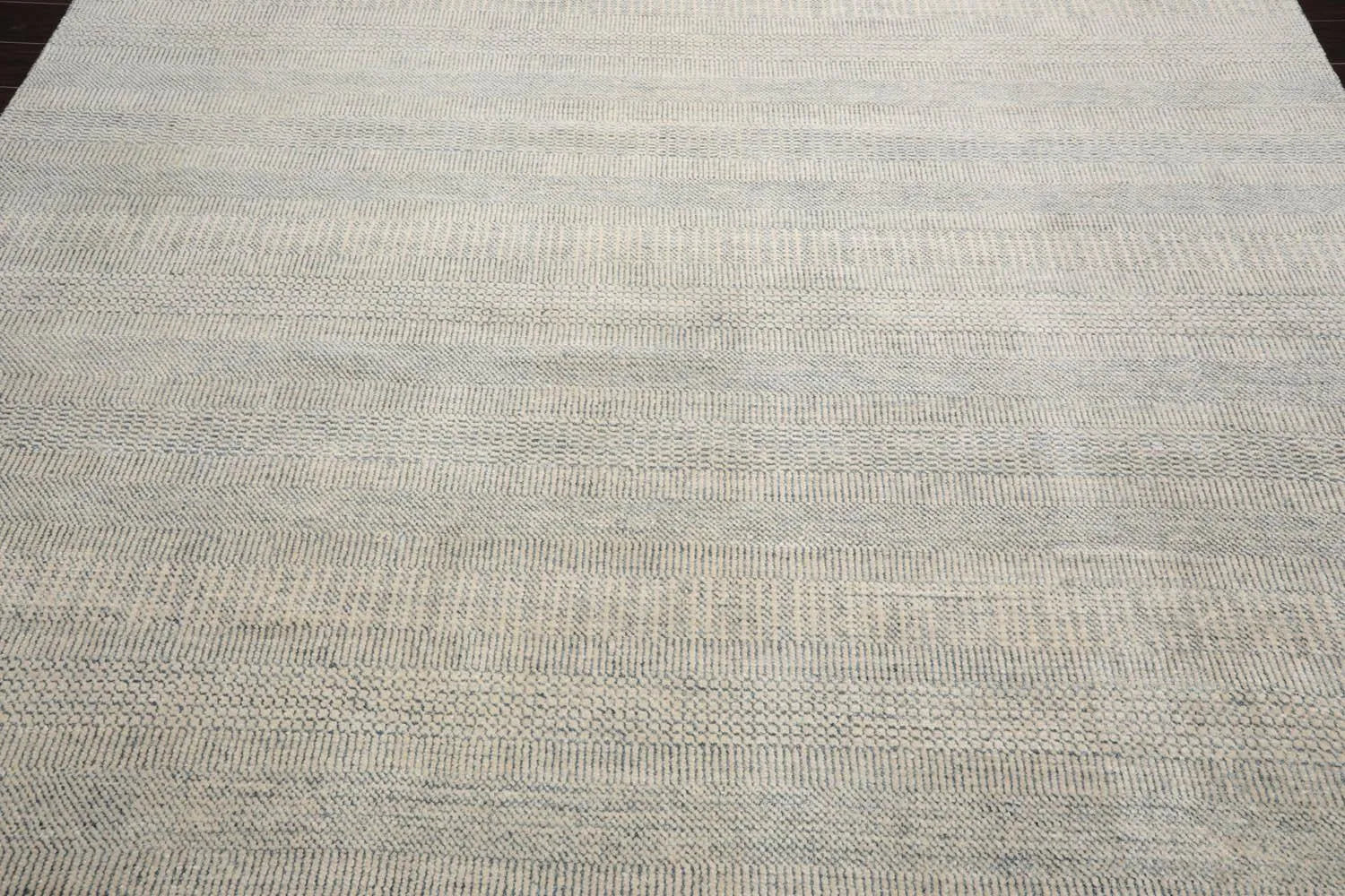 Multi Sizes Blue Hand Knotted Wool and Silk Modern Oriental Area Rug