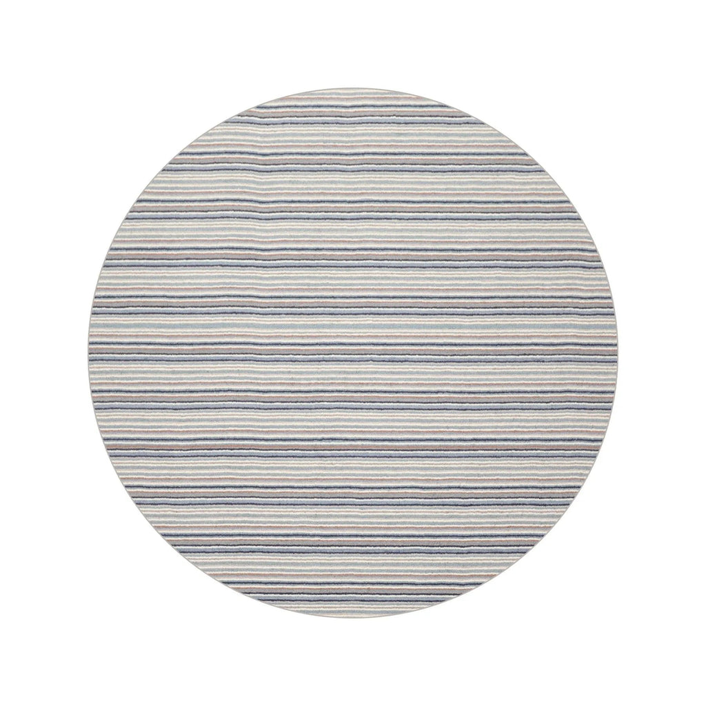 LoomBloom Multi Sizes Ivory Hand Tufted Contemporary  Striped New Zealand Wool Oriental Area Rug