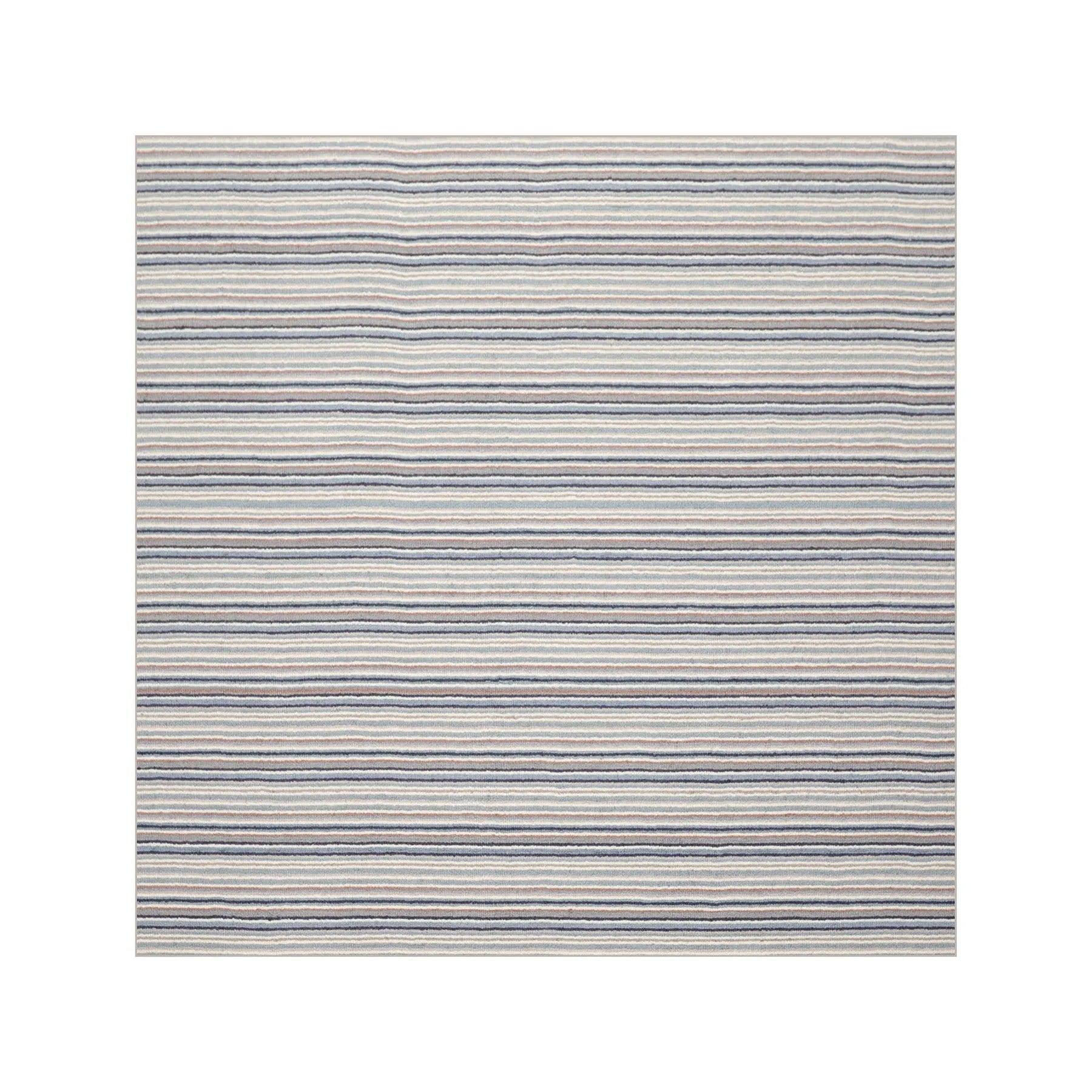LoomBloom Multi Sizes Ivory Hand Tufted Contemporary  Striped New Zealand Wool Oriental Area Rug