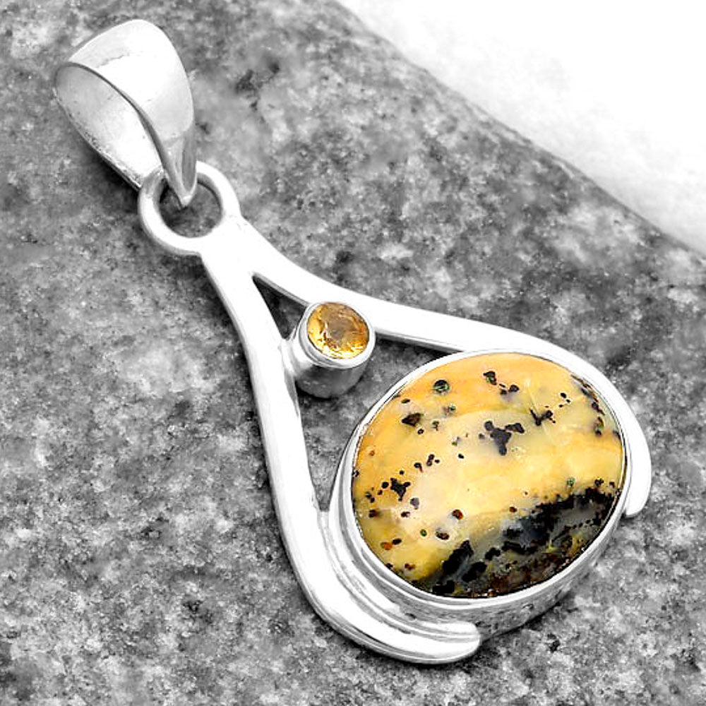 Amethyst Sage Agate Nevada & Citrine Pendant P-1057 SDP119853